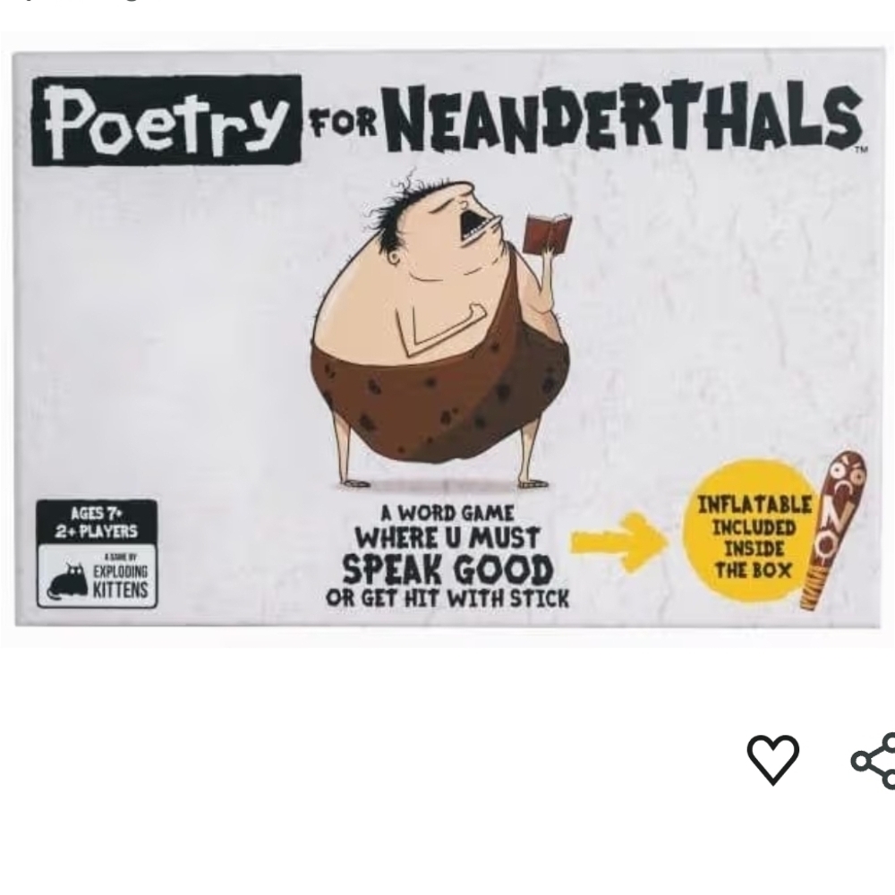 Poetry for Neanderthals Party Word Game - White Box